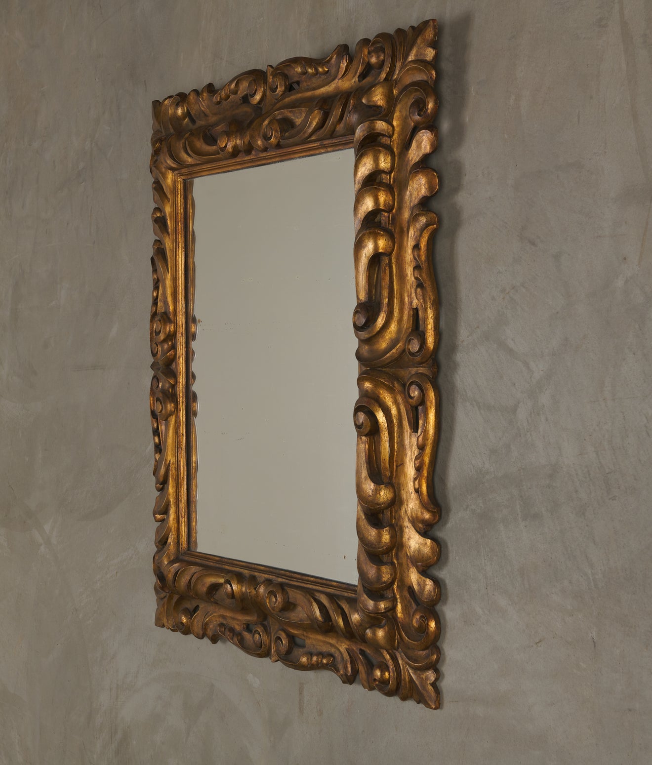 MASSIVE CARVED AND GILDED MIRROR